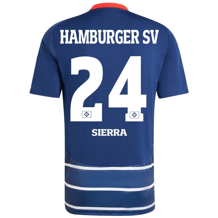 גברים Almudena Sierra #24 כחול כהה הרחק ג'רזי 2024/25 חולצה קצרה