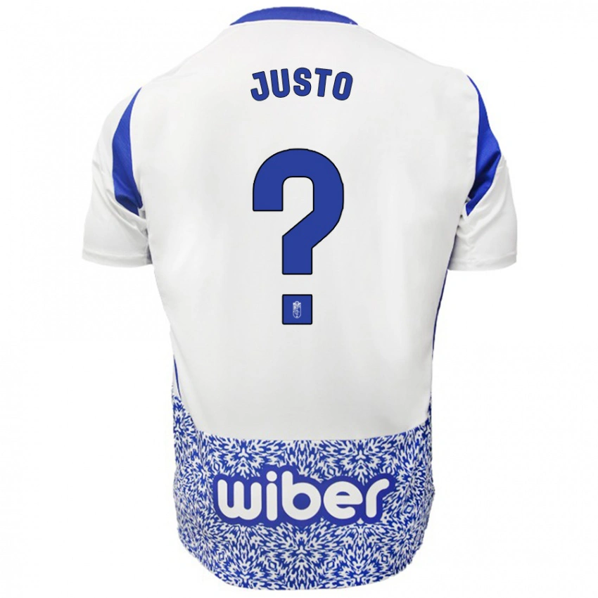 גברים Álvaro Justo #0 לבן כחול הרחק ג'רזי 2024/25 חולצה קצרה