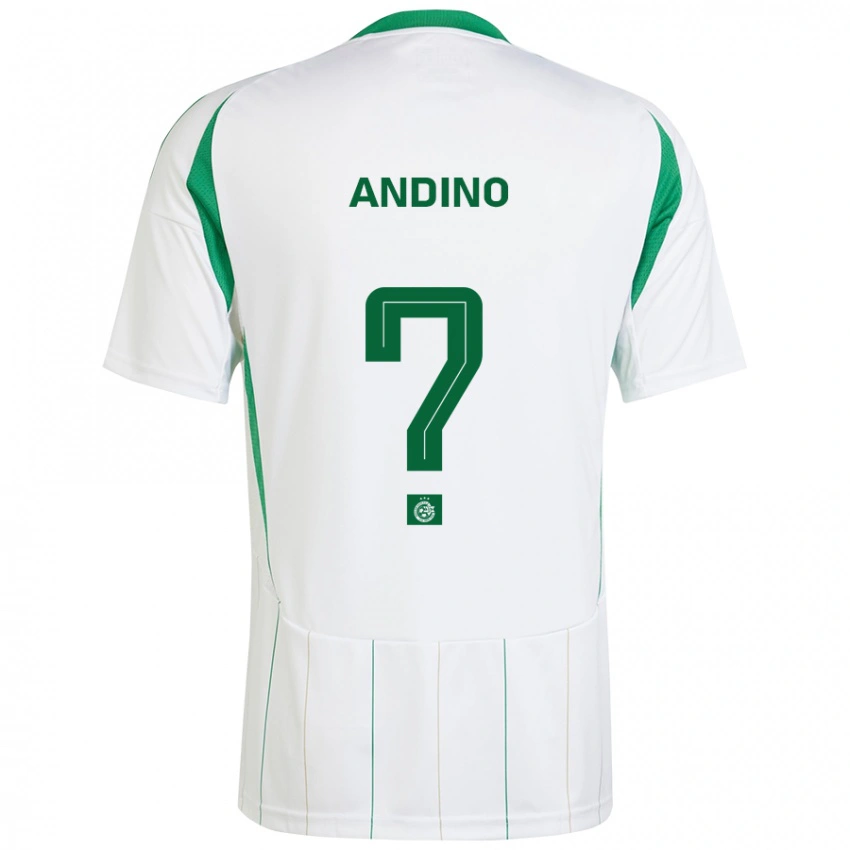 גברים Ange Andino #0 ירוק לבן הרחק ג'רזי 2024/25 חולצה קצרה