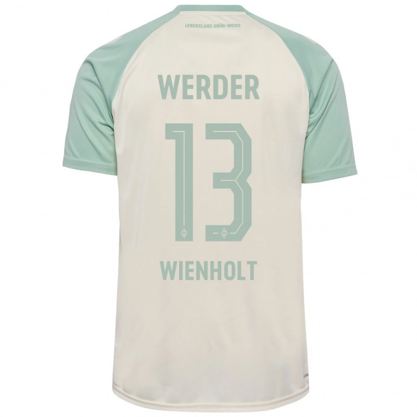 ילדים Paul Wienholt #13 אוף-וויט ירוק בהיר הרחק ג'רזי 2024/25 חולצה קצרה