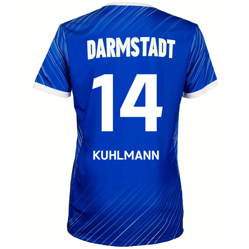 גברים Marcel Kuhlmann #14 כחול לבן ג'רזי ביתית 2024/25 חולצה קצרה