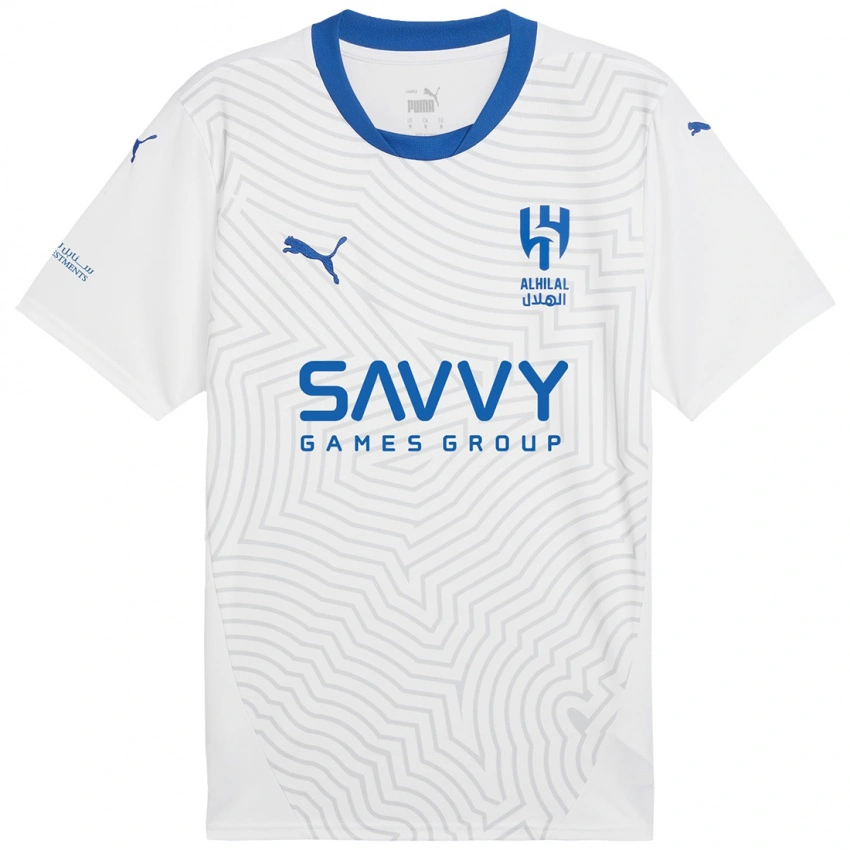 גברים Saud Harun #0 כחול לבן הרחק ג'רזי 2024/25 חולצה קצרה