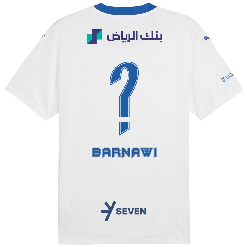גברים עבדולסאלם עלי ברנאווי #0 כחול לבן הרחק ג'רזי 2024/25 חולצה קצרה