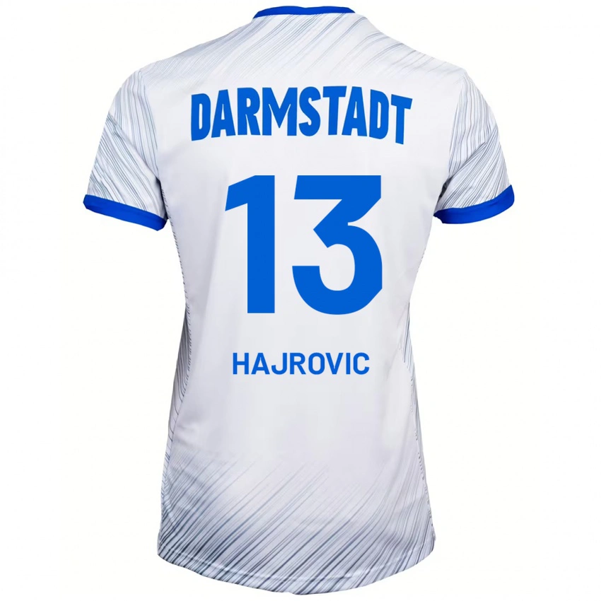 גברים Vahid Hajrovic #13 לבן כחול הרחק ג'רזי 2024/25 חולצה קצרה