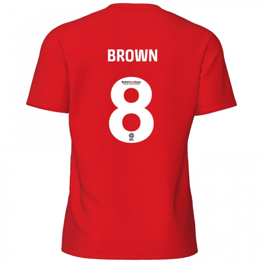 ילדים Jordan Brown #8 אָדוֹם ג'רזי ביתית 2024/25 חולצה קצרה