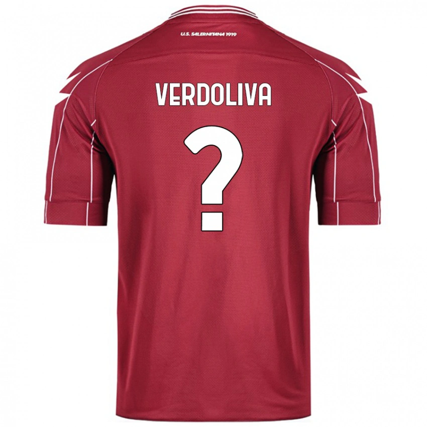 ילדים Michele Verdoliva #0 בורדו ג'רזי ביתית 2024/25 חולצה קצרה