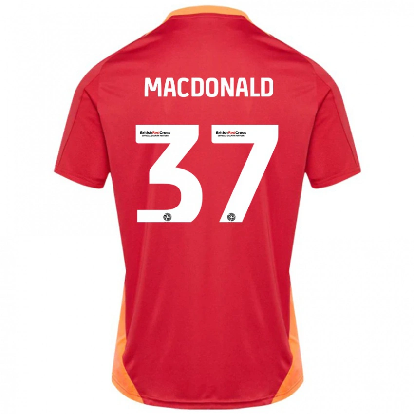 ילדים Shaun Macdonald #37 כחול אוף לבן הרחק ג'רזי 2024/25 חולצה קצרה