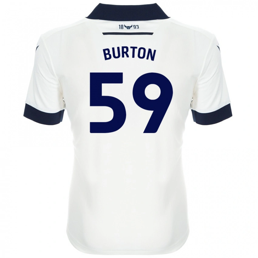 ילדים Kasway Burton #59 כחול נייבי לבן הרחק ג'רזי 2024/25 חולצה קצרה