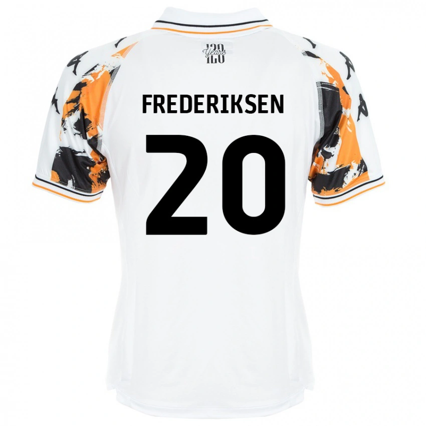 ילדים Abbey Frederiksen #20 לָבָן הרחק ג'רזי 2024/25 חולצה קצרה