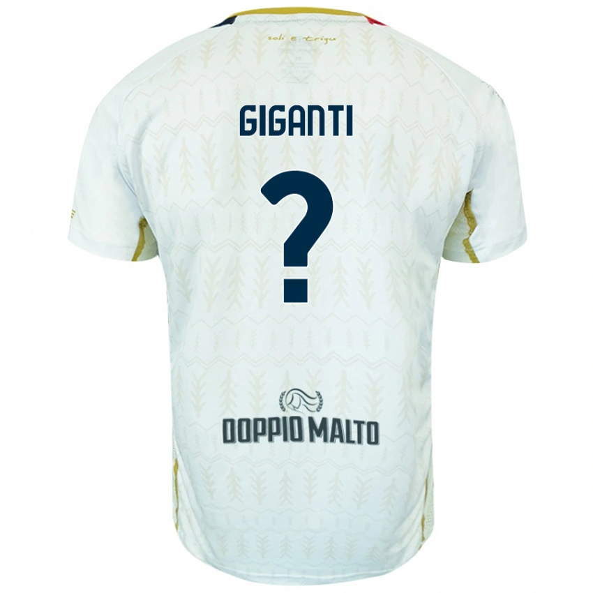 ילדים Michele Giganti #0 לָבָן הרחק ג'רזי 2024/25 חולצה קצרה