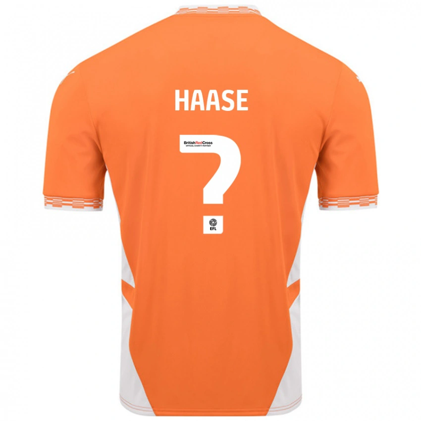גברים Ally Haase #0 כתום לבן ג'רזי ביתית 2024/25 חולצה קצרה