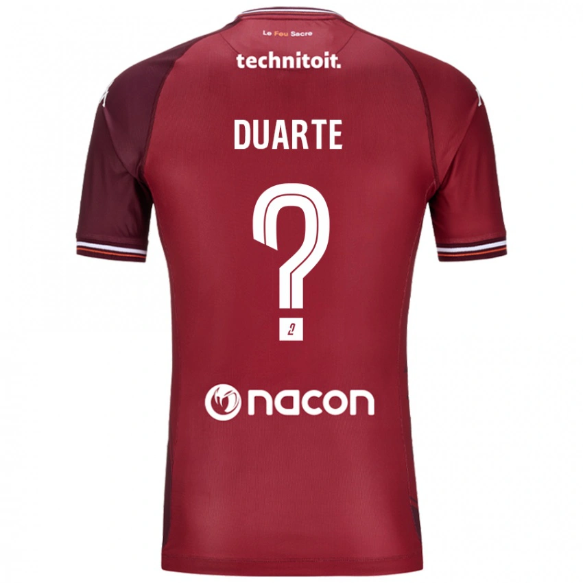 גברים Diego Duarte #0 גרנאטה אדומה ג'רזי ביתית 2024/25 חולצה קצרה