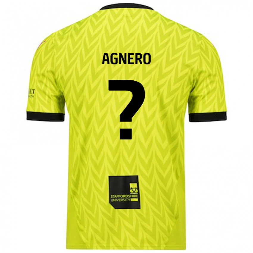 גברים Karl Agnero #0 ירוק פלורסנט הרחק ג'רזי 2024/25 חולצה קצרה