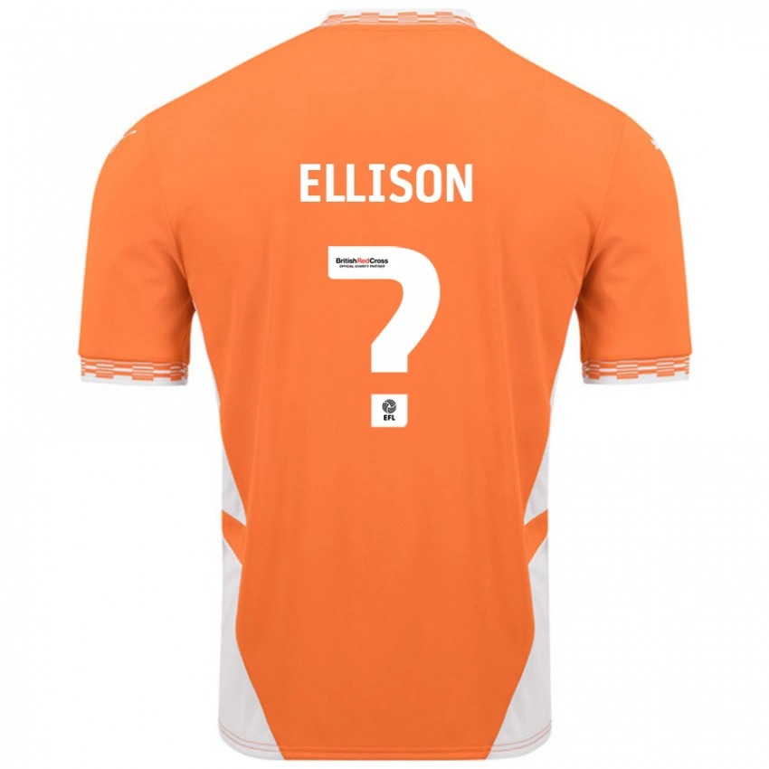 נשים Jordyn Ellison #0 כתום לבן ג'רזי ביתית 2024/25 חולצה קצרה
