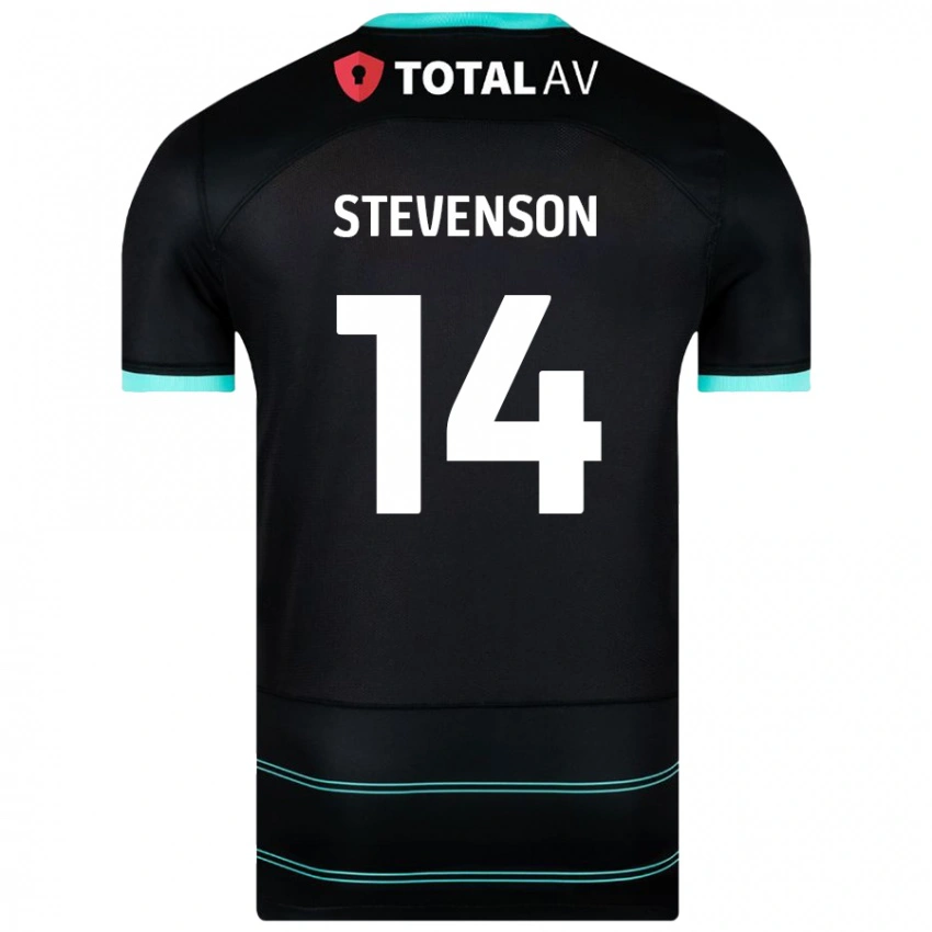 נשים Ben Stevenson #14 שָׁחוֹר הרחק ג'רזי 2024/25 חולצה קצרה